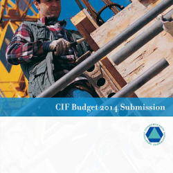 CIF Budget 2014 Submission